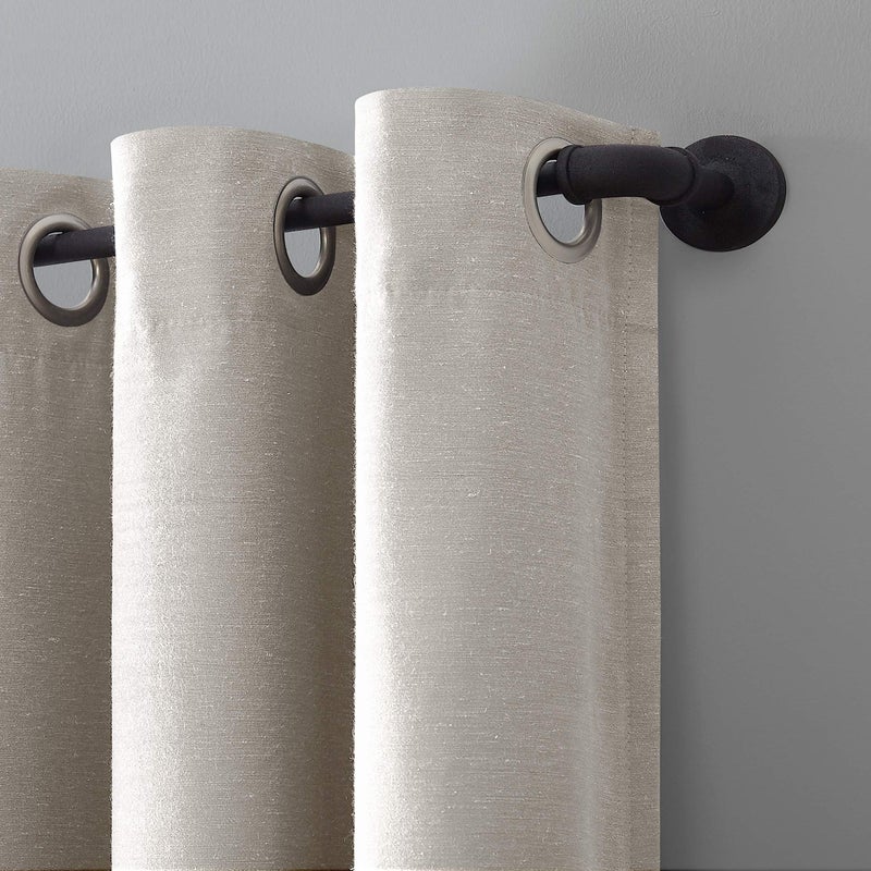 Archaeo Linen Total Blackout Grommet Top Curtain, 52" x 84", Pearl - Image 2